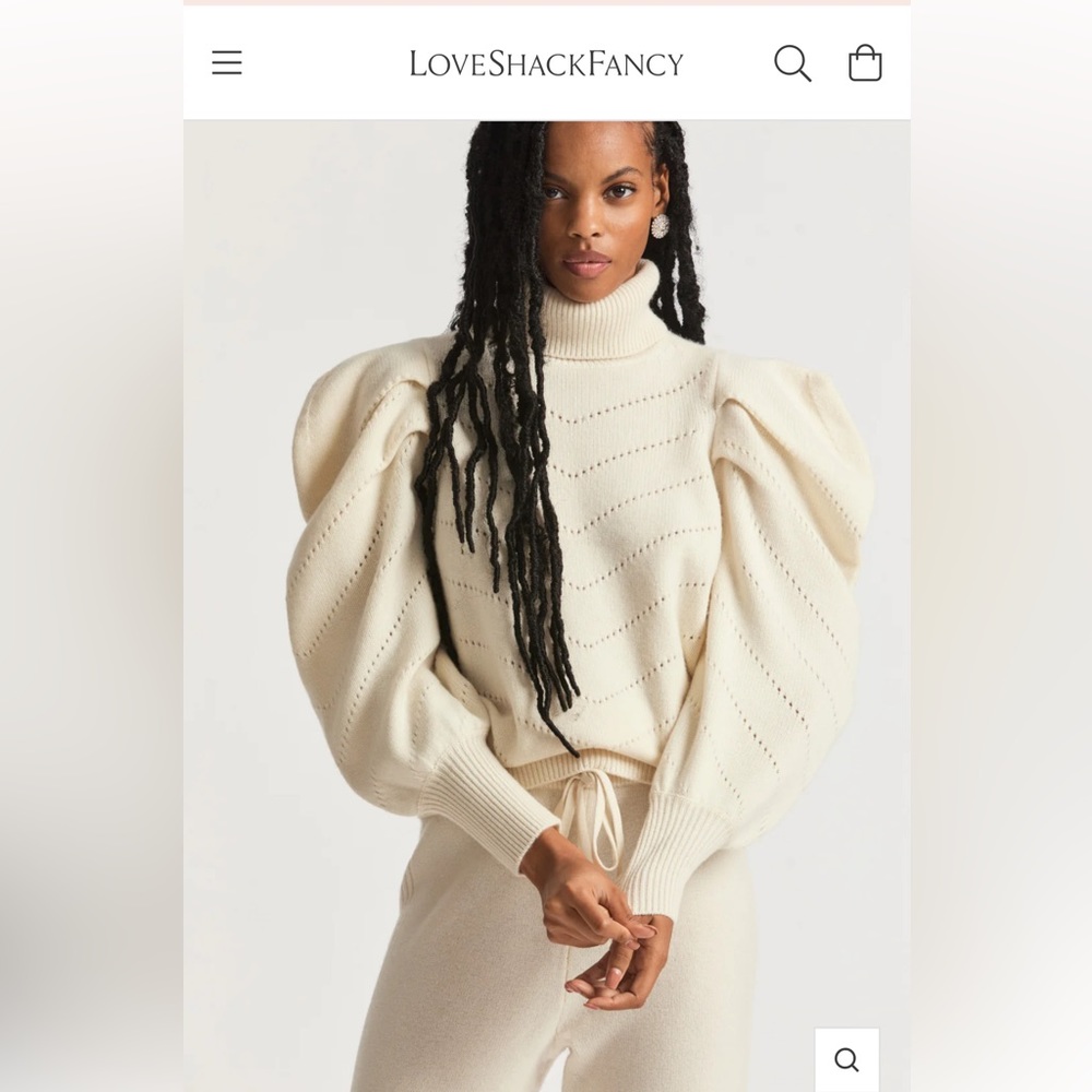 Loveshackfancy puff sleeve sweater